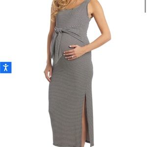 Everly Grey Veronica Navy Stripe Dress